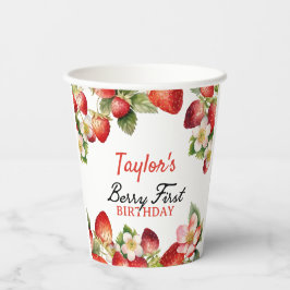 Strawberry Birthday Pappbecher