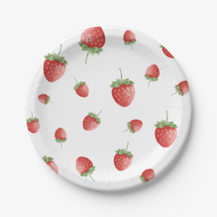 Strawberry Birthday Pappteller
