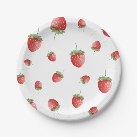 Strawberry Birthday Pappteller (Vorderseite)
