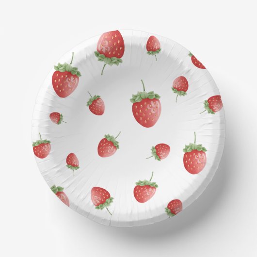 Strawberry Birthday Pappteller (Vorderseite)
