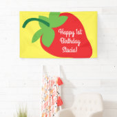 Strawberry Birthday Party Banner (Insitu)