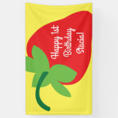 Strawberry Birthday Party Banner (Vertikal)