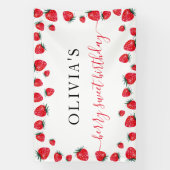 Strawberry Birthday Party Berry Large Banner (Vertikal)