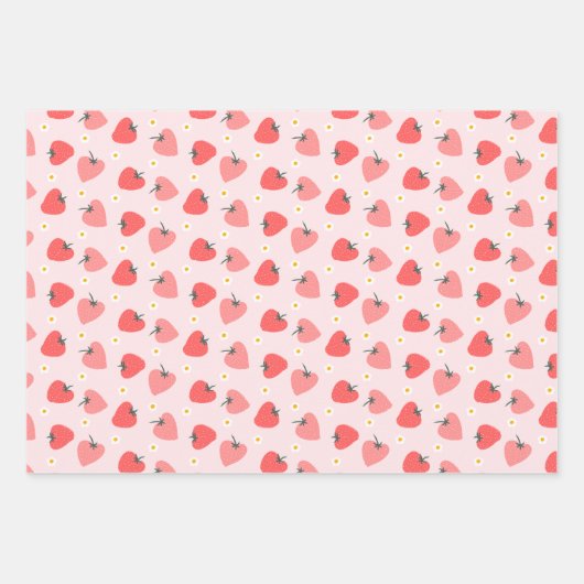 Strawberry Birthday Party Berry Sweet Geschenkpapier Set (Vorderseite)