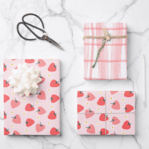 Strawberry Birthday Party Berry Sweet Geschenkpapier Set