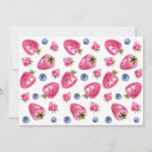 Strawberry Birthday Party Danke Karte (Rückseite)