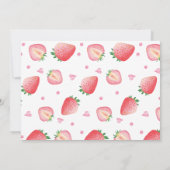 Strawberry Birthday Party Danke Karte (Rückseite)