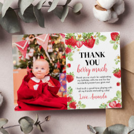 Strawberry Birthday Party Danke Karte