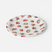 Strawberry Birthday Party Pappteller (Schrägansicht)