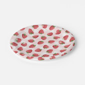 Strawberry Birthday Party Pappteller (Schrägansicht)