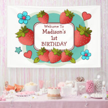 Strawberry Birthday Party Personalisiert