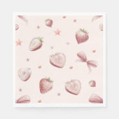 Strawberry Birthday Party Serviette (Vorderseite)