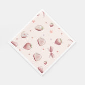Strawberry Birthday Party Serviette (Ecke)