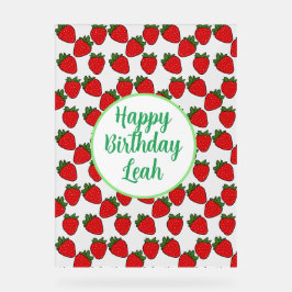 Strawberry Birthday Party Thema Acrylschild