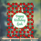 Strawberry Birthday Party Thema Acrylschild (Neutral)
