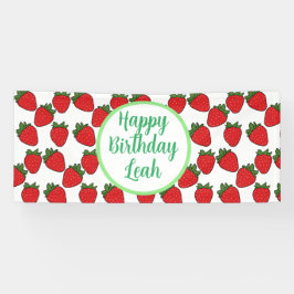 Strawberry Birthday Party Thema Banner