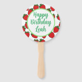 Strawberry Birthday Party Thema Fächer (Rückseite)