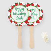 Strawberry Birthday Party Thema Fächer (Vorne und Hinten)