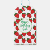 Strawberry Birthday Party Thema Geschenkanhänger (Vorderseite)