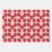 Strawberry Birthday Party Thema Geschenkpapier Set (Vorderseite)