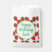 Strawberry Birthday Party Thema Geschenktütchen (Vorderseite)