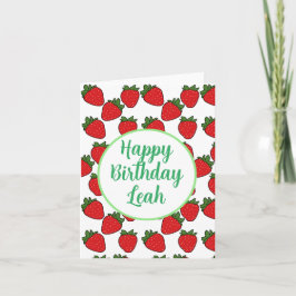 Strawberry Birthday Party Thema Karte