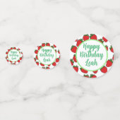 Strawberry Birthday Party Thema Konfetti (Rückseiten)