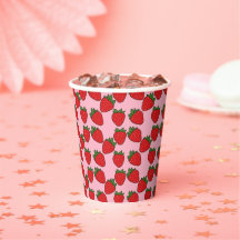 Strawberry Birthday Party Thema Papier Cups