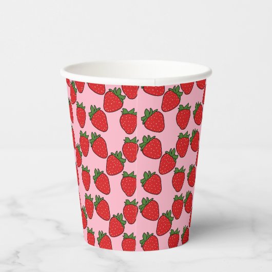 Strawberry Birthday Party Thema Papier Cups Pappbecher (Rechts)