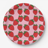 Strawberry Birthday Party Thema Pappteller (Vorderseite)