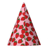 Strawberry Birthday Party Thema Partyhütchen (Rückseite)