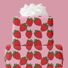 Strawberry Birthday Party Thema Umpackpapier Geschenkpapier