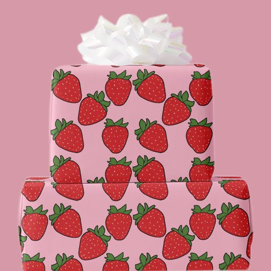 Strawberry Birthday Party Thema Umpackpapier Geschenkpapier
