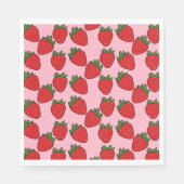 Strawberry Birthday Party Thema Umpackpapier Serviette (Vorderseite)