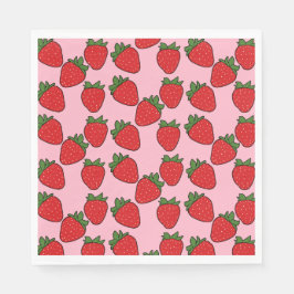 Strawberry Birthday Party Thema Umpackpapier Serviette