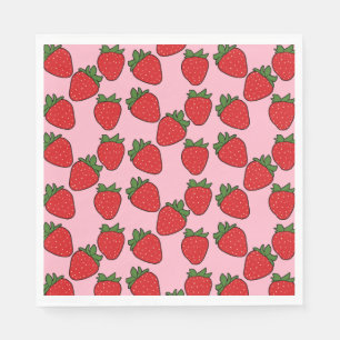 Strawberry Birthday Party Thema Umpackpapier Serviette
