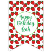 Strawberry Birthday Party Thema Wimpelkette (Zweite Fahne)