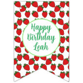 Strawberry Birthday Party Thema Wimpelkette (Dritte Fahne)