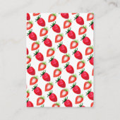 Strawberry Birthday Party Time Kapsel Hinweiskarte (Rückseite)