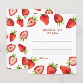 Strawberry Birthday Party Time Kapselnotiz Karte