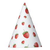 Strawberry Birthday Partyhütchen (Vorderseite)