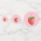 Strawberry Birthday Pink Konfetti (Vorderseiten)