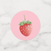 Strawberry Birthday Pink Konfetti (Klein Vorderseite)
