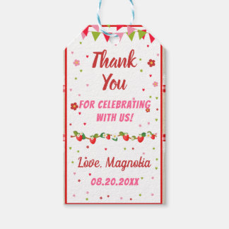 Strawberry Birthday Red Camco Blanket Sweet Party Geschenkanhänger