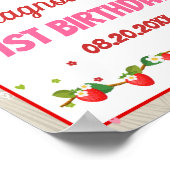 Strawberry Birthday Red Camco Blanket Willkommen Poster (Ecke)