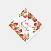 Strawberry Birthday Serviette (Ecke)