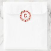Strawberry Birthday Sticker Letter C Cake (Tasche)