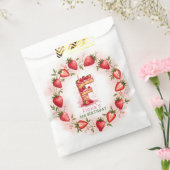 Strawberry Birthday Sticker Letter F Cake Geschenktütchen (Versiegelt)
