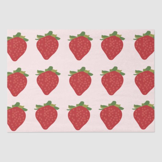 Strawberry Birthday Summer Strawberries Seidenpapier (Vorderseite)