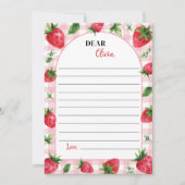 Strawberry Birthday Time Capsule Note Card Dankeskarte (Vorderseite)